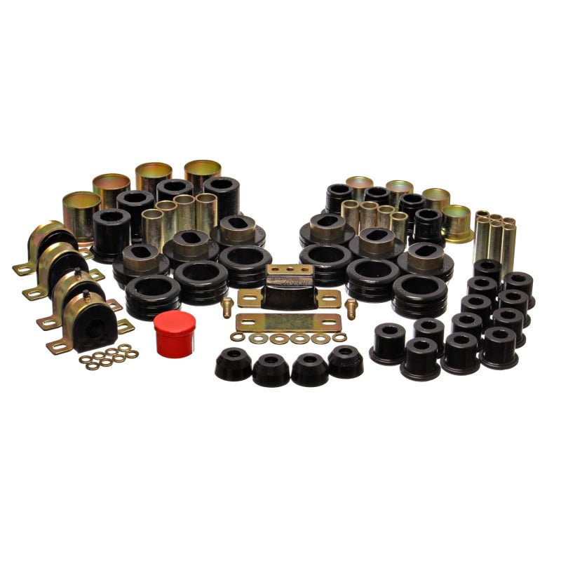 Energy Suspension Hyper-Flex Bushing Kit - Body Mount / Suspension Bushings - Boots - Black - GM Fullsize Truck 1981-87
