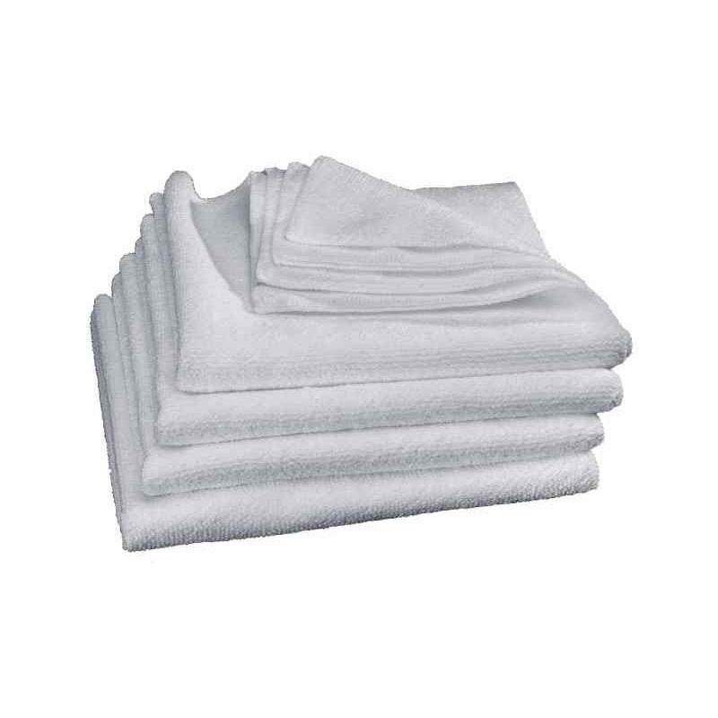 WeatherTech Super White Microfiber Cleaning Cloths - White - Set of 4