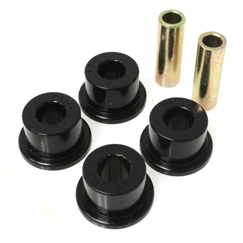 Energy Suspension Hyper-Flex Flanged Bushing - 1.51 in OD - 2.375 in Long x 0.5 in ID Sleeve - Black / Cadmium