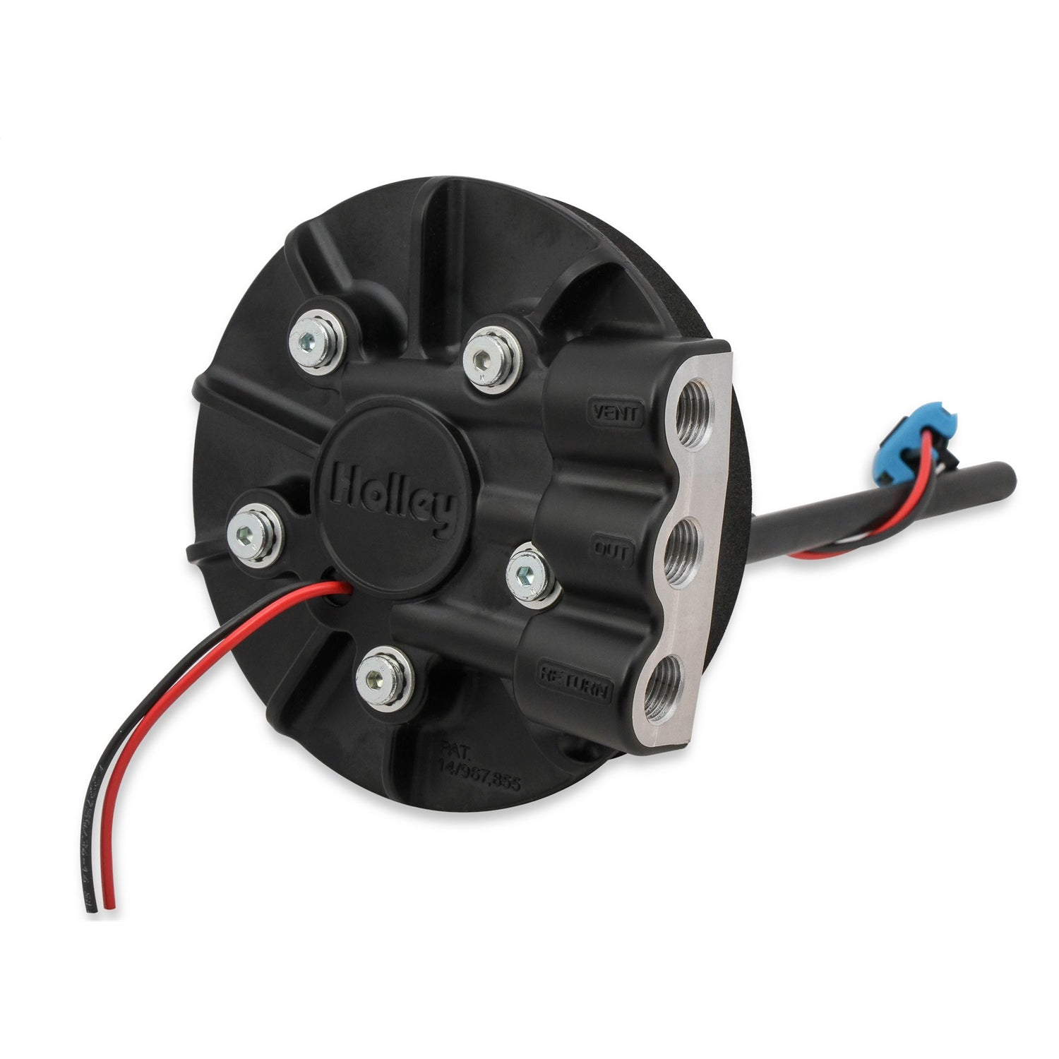 Holley Electric Fuel Pump - In-Tank - 255 lph - 1/4" NPT Inlet Size - 1/4" NPT Outlet - Aluminum - Black - Gas - Universal