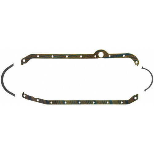 Fel-Pro Multi-Piece Oil Pan Gasket - Cork - Passenger Side Dipstick - Small Block Chevy
