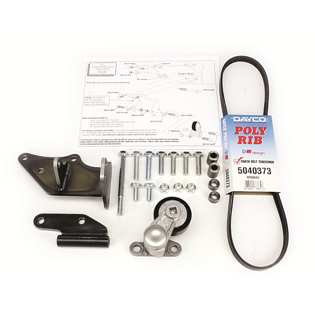 Alan Grove Components LS Engine Low A/C Compressor Bracket