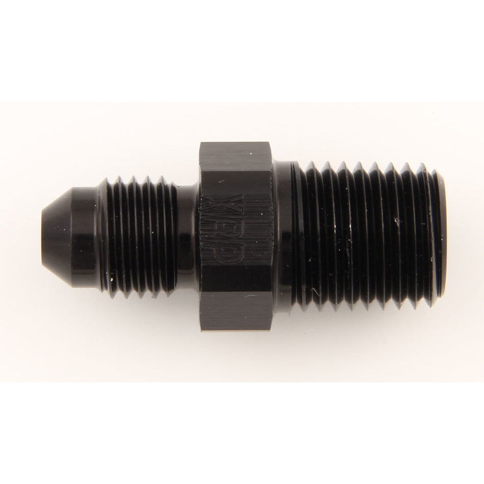 XRP Adapter Fitting Straight 4 AN Male to 1/4" NPT Male Aluminum - Black Anodize