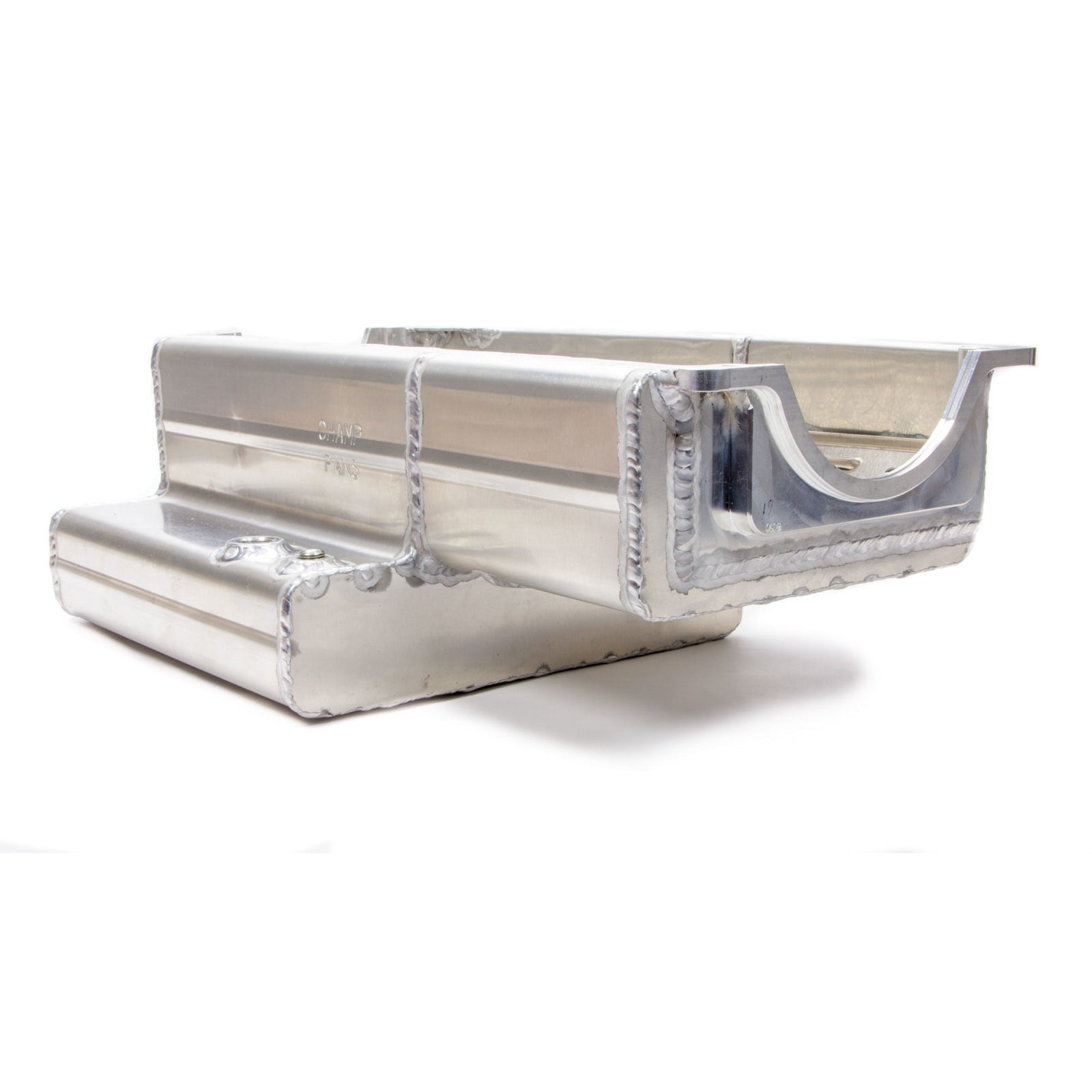 Champ Pans PRO1100KO Pro Series Aluminum Circle Track Oil Pan w/ Kickout - 7" Deep - 8-1/2 Quart - SB Chevy 1957-85