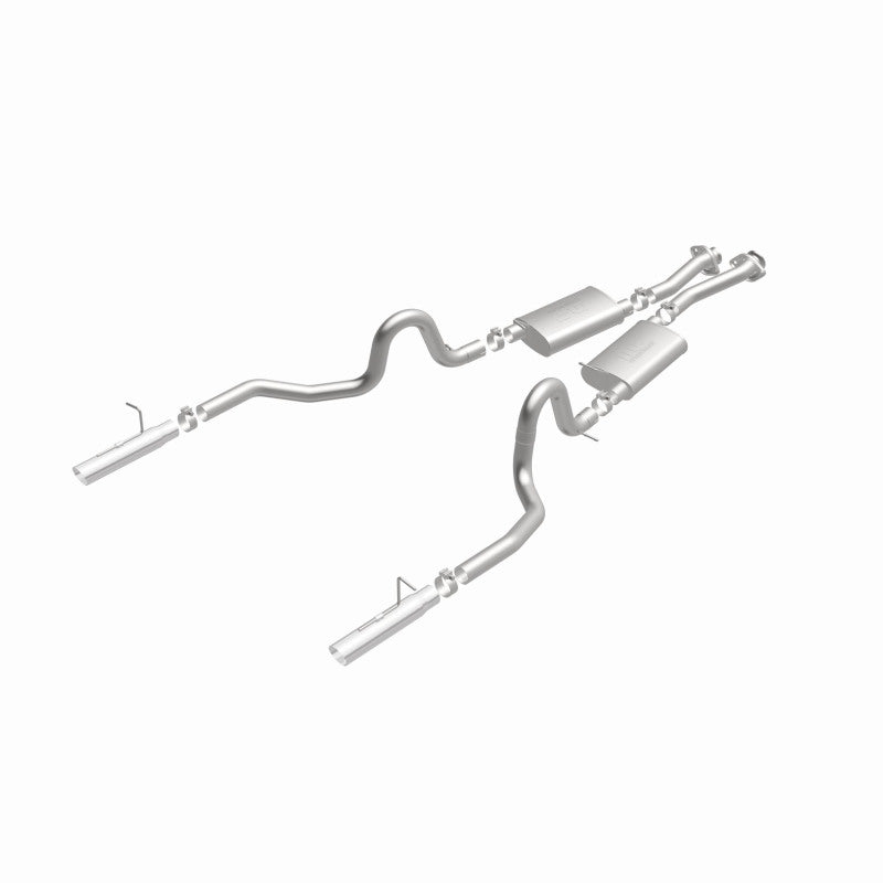 Magnaflow Street Series Cat-Back Exhaust System - 2-1/2 in Diameter - 3 in Tips - Ford Coyote - Ford Mustang 1986-93