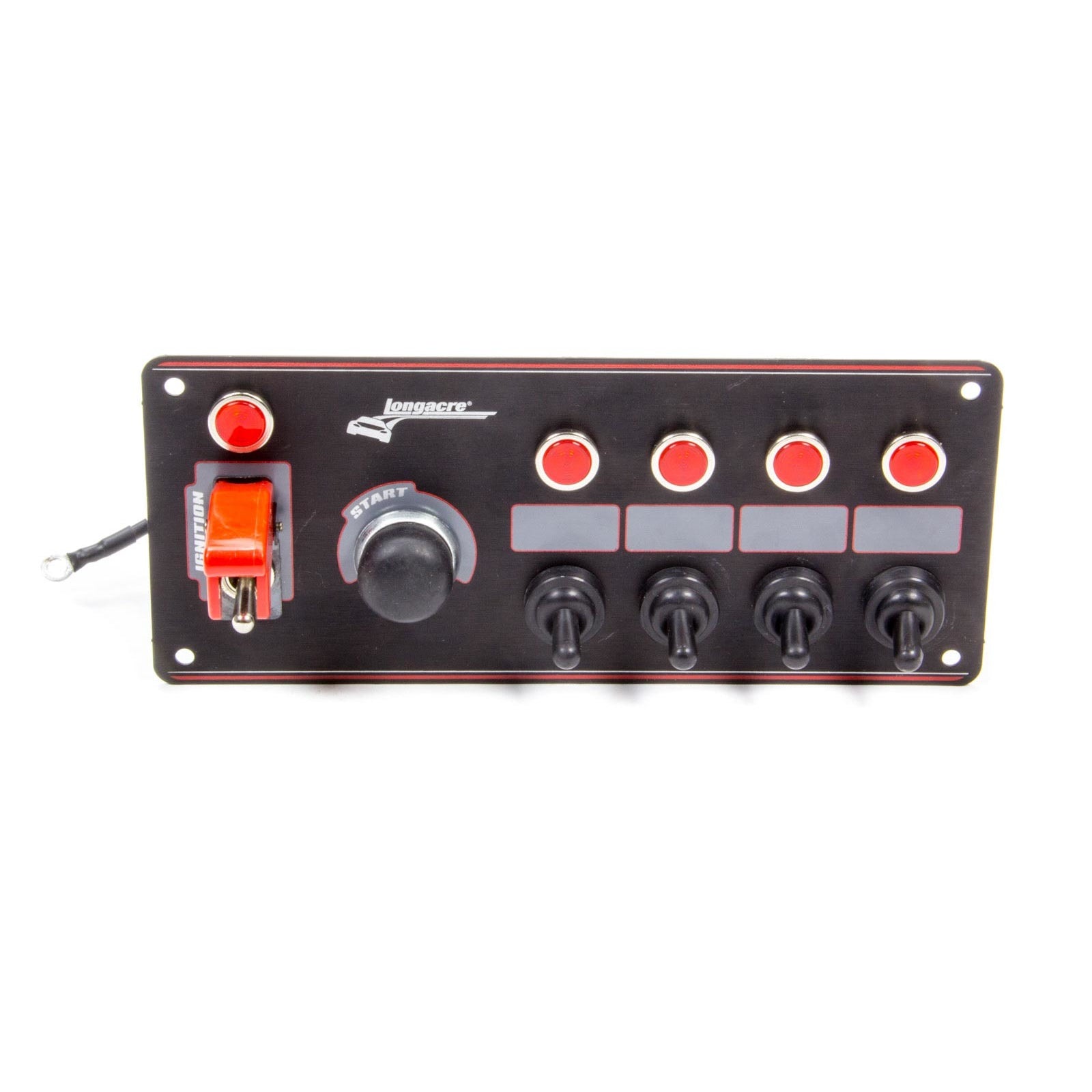 Longacre Ignition Panel Black w/ 4 Acc. and Pilot Light