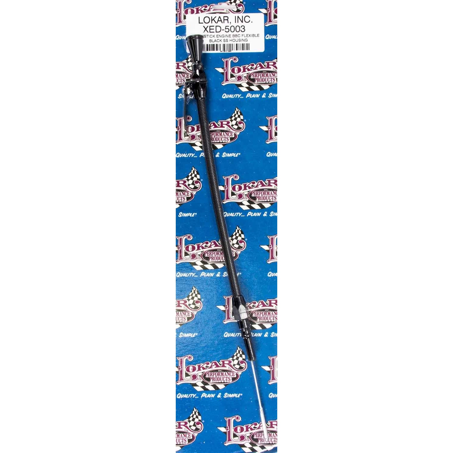 Lokar Midnight Series Flexible Engine Dipstick - BB Chevy