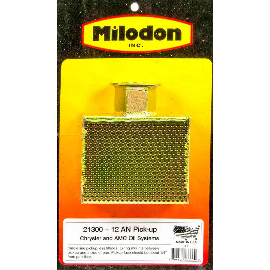 Milodon Bolt-On Oil Pump Pickup - Static Pickup - External Oil System - Mopar B / RB-Series / 426 Hemi