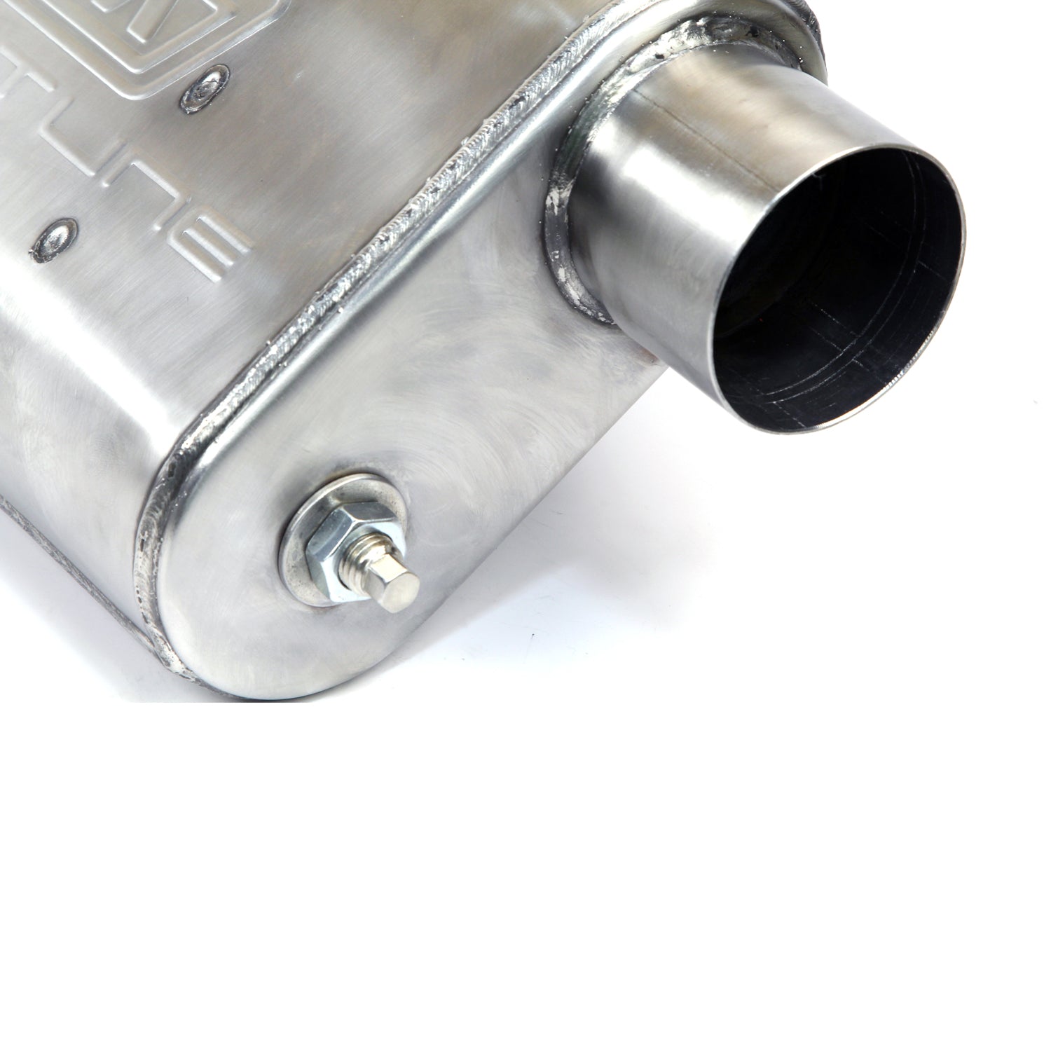 BBK Performance VariTune Muffler 2-1/2" Offset Inlet/Outlet 18 x 10 x 5" Oval Body 22" Long - Stainless