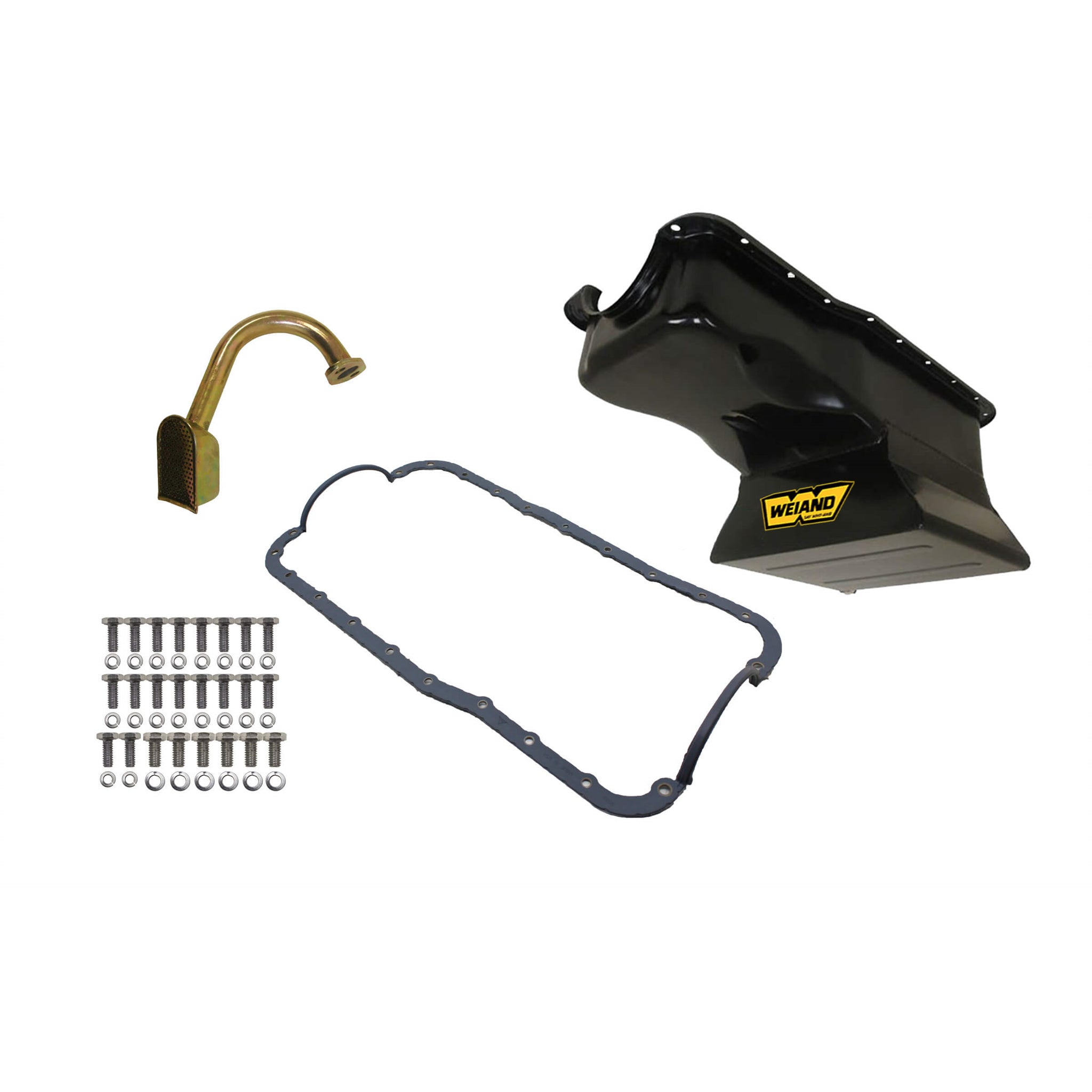 Weiand 7 Quart Oil Pan Kit Front Sump SB Ford 289/302 Black