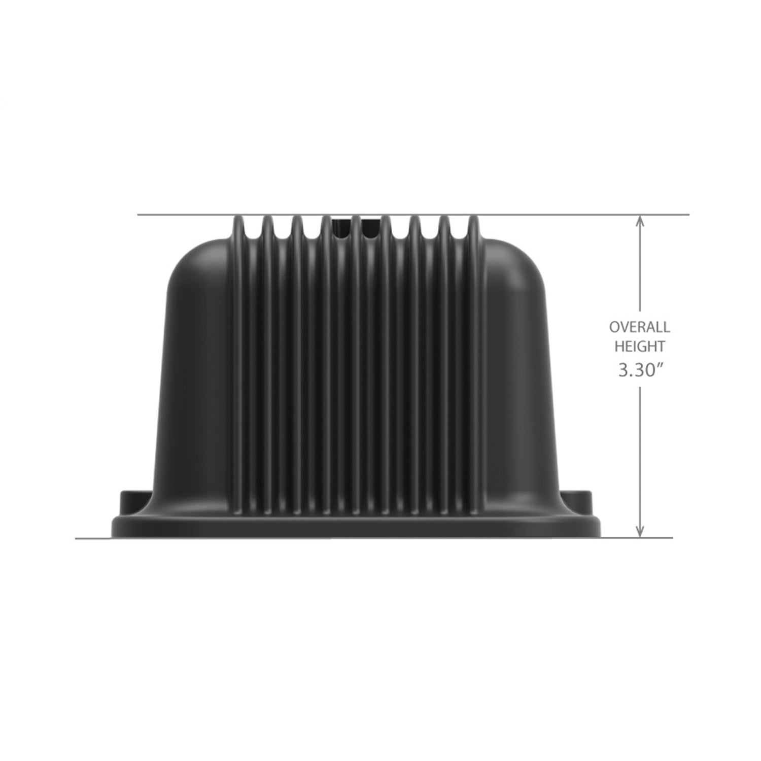 Holley Vintage Series Tall Valve Cover - Finned - Chevy Logo - Satin Black - Small Block Chevy - Pair
