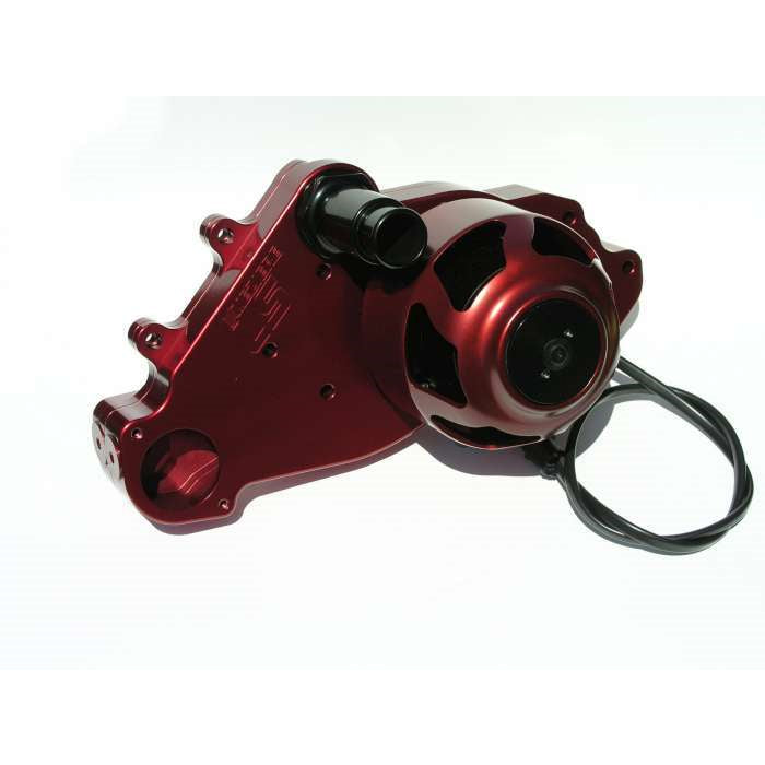 Meziere SB Chevy LS1 Billet Electric Water Pump - Red