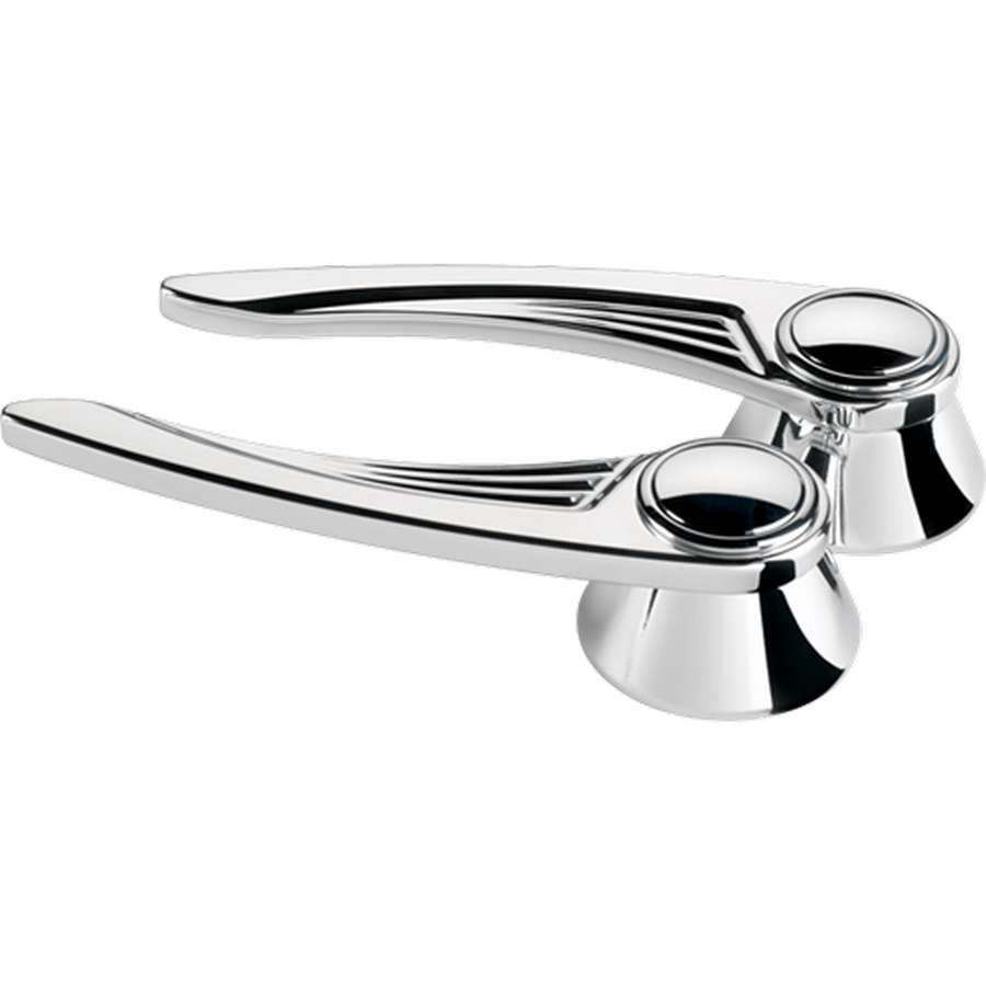Billet Specialties Ball Milled Door Handles - Polished - Chevy/Ford - (Set of 2)