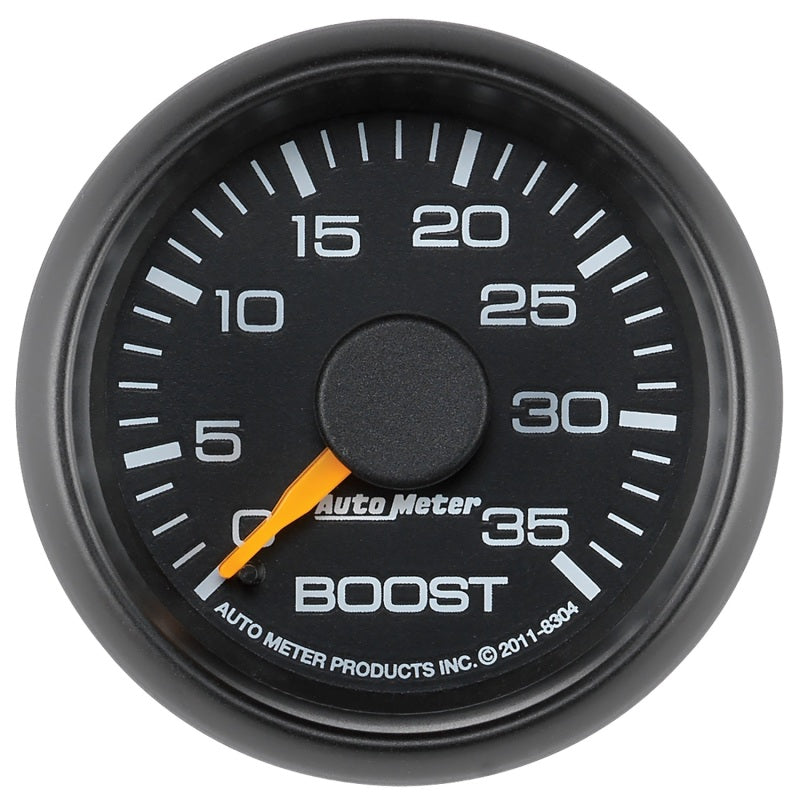 Auto Meter GM Factory Match 0-35 psi Boost Gauge - Mechanical - Analog - 2-1/16 in Diameter - Black Face