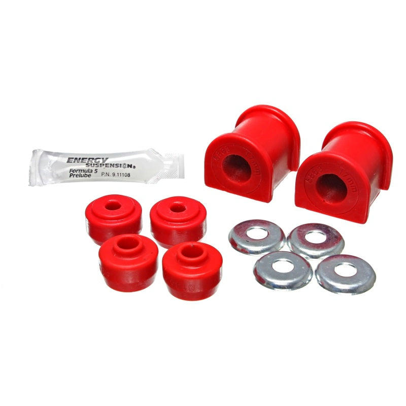 Energy Suspension Hyper-Flex Rear Bushing Kit - 17 mm Bar - Red - Toyota Compact SUV 2003-08/Midsize SUV 2007-09