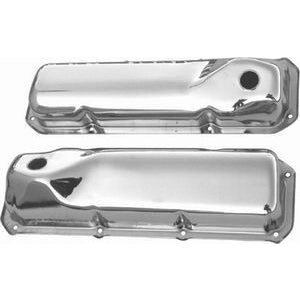 Racing Power Chrome Steel Valve Cover Ford 351C-351M-400 Pair
