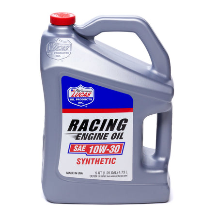 Lucas Synthetic Racing Oil 10w -30 5 Quart Bottle