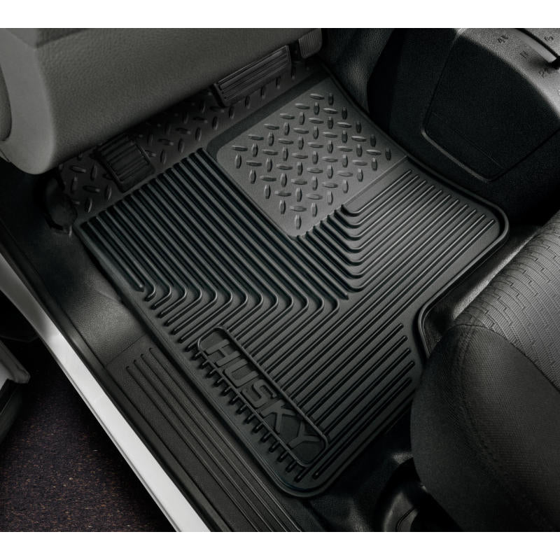 Husky Liners Heavy Duty 2nd Row Floor Mat - Rubber - Black - Various Applications - Pair