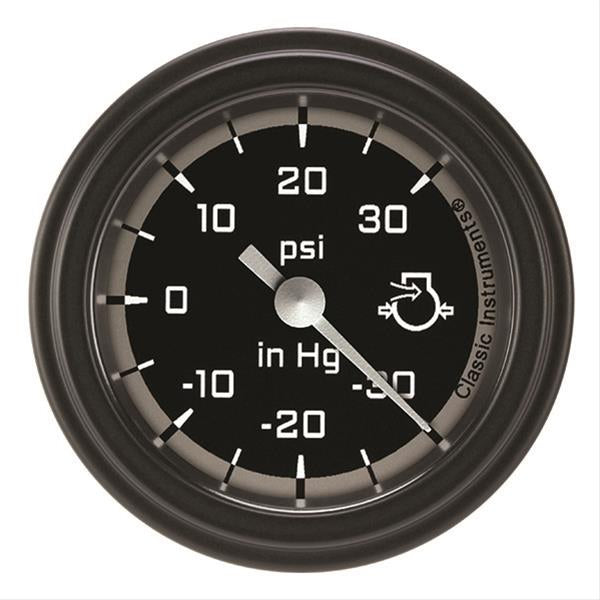 Classic Instruments AutoCross Boost/Vacuum Gauge - 30 in HG-30 psi