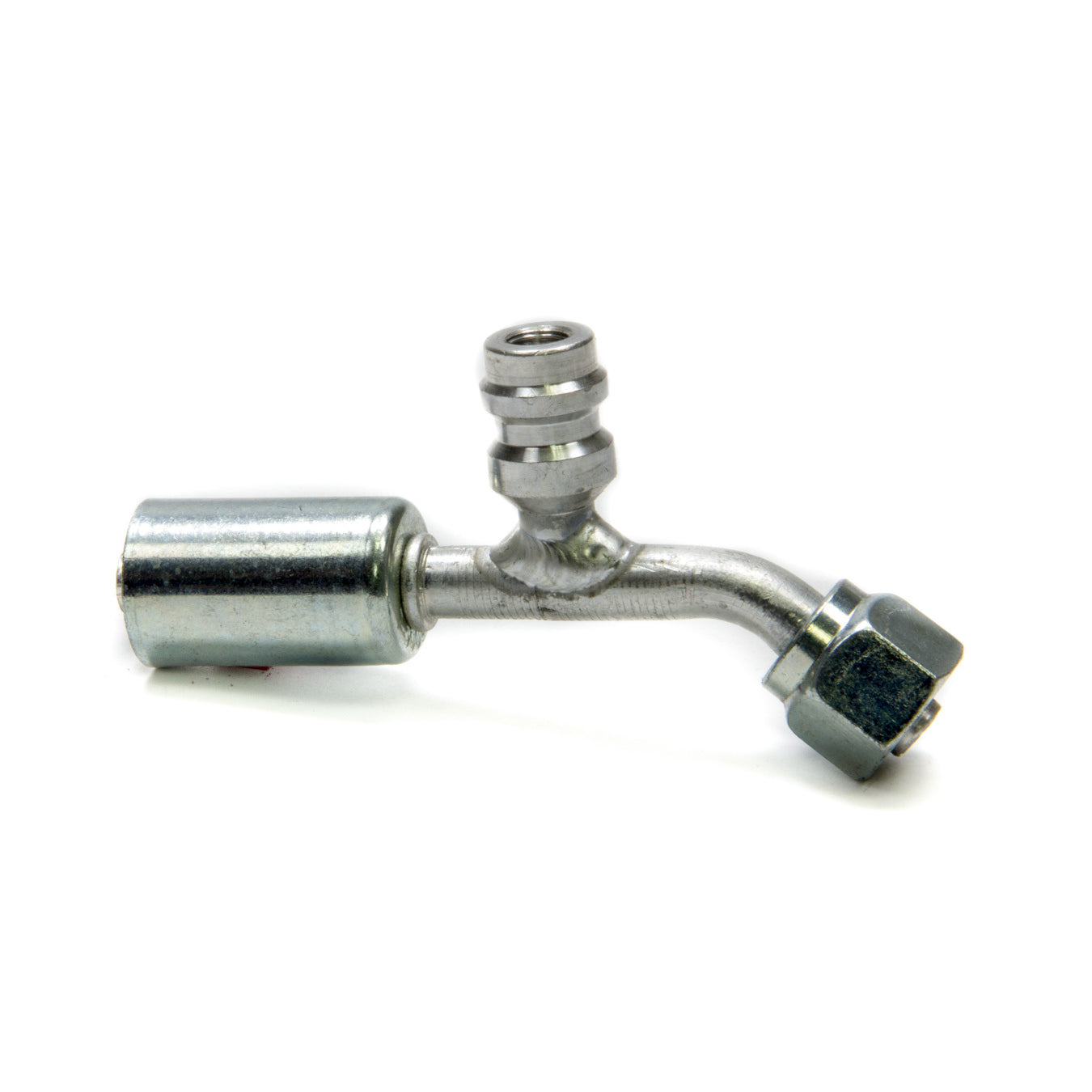 Vintage Air Hose End Fitting 45 Degree 6 AN Hose Crimp to 6 AN Female O-Ring - Charge Port