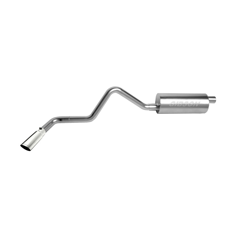 Gibson Cat-Back Exhaust System - 3" Diameter - Single Rear Exit - 3-1/2" Polished Tip - Steel - Aluminized - Ford Modular