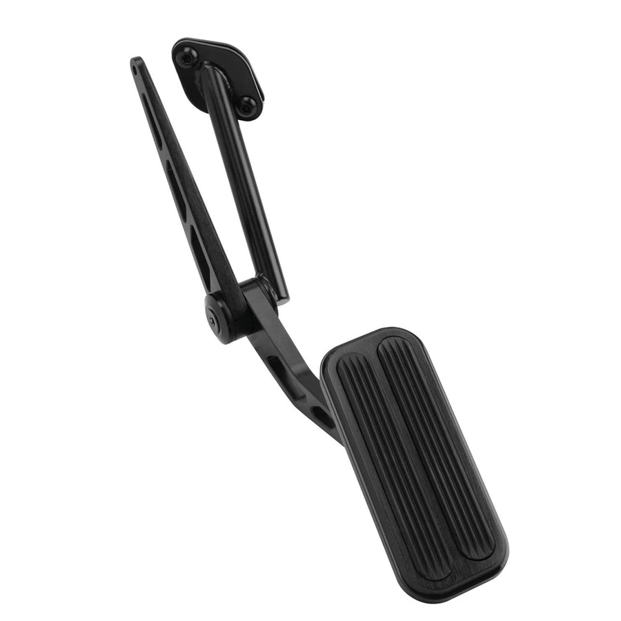 Lokar Midnight Series Pedal Assembly - Gas - Firewall Mount - Rubber Pad - Aluminum - Black