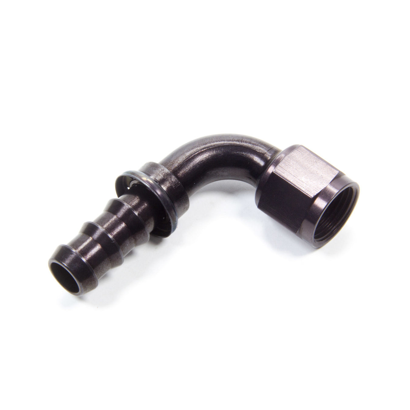 Aeroquip AQP Socketless 90 Degree 10 AN Hose Barb to 10 AN Female Hose End - Black