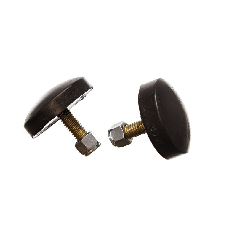 Energy Suspension Hyper-Flex Bump Stop - 0.688 in Tall - 2 in OD - 3/8 in Stud - Lock Nut - Black - Universal - Pair