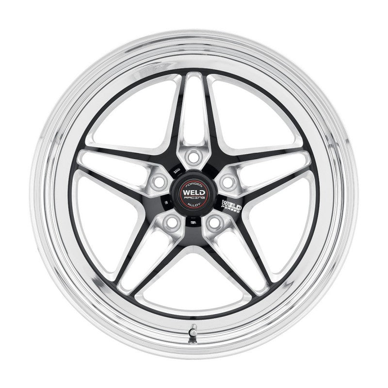 Weld S81 Beadlock Wheel - 17 x 10 in - 8.000 in Backspace - 5 x 4.50 in Bolt Pattern - Black/Polished