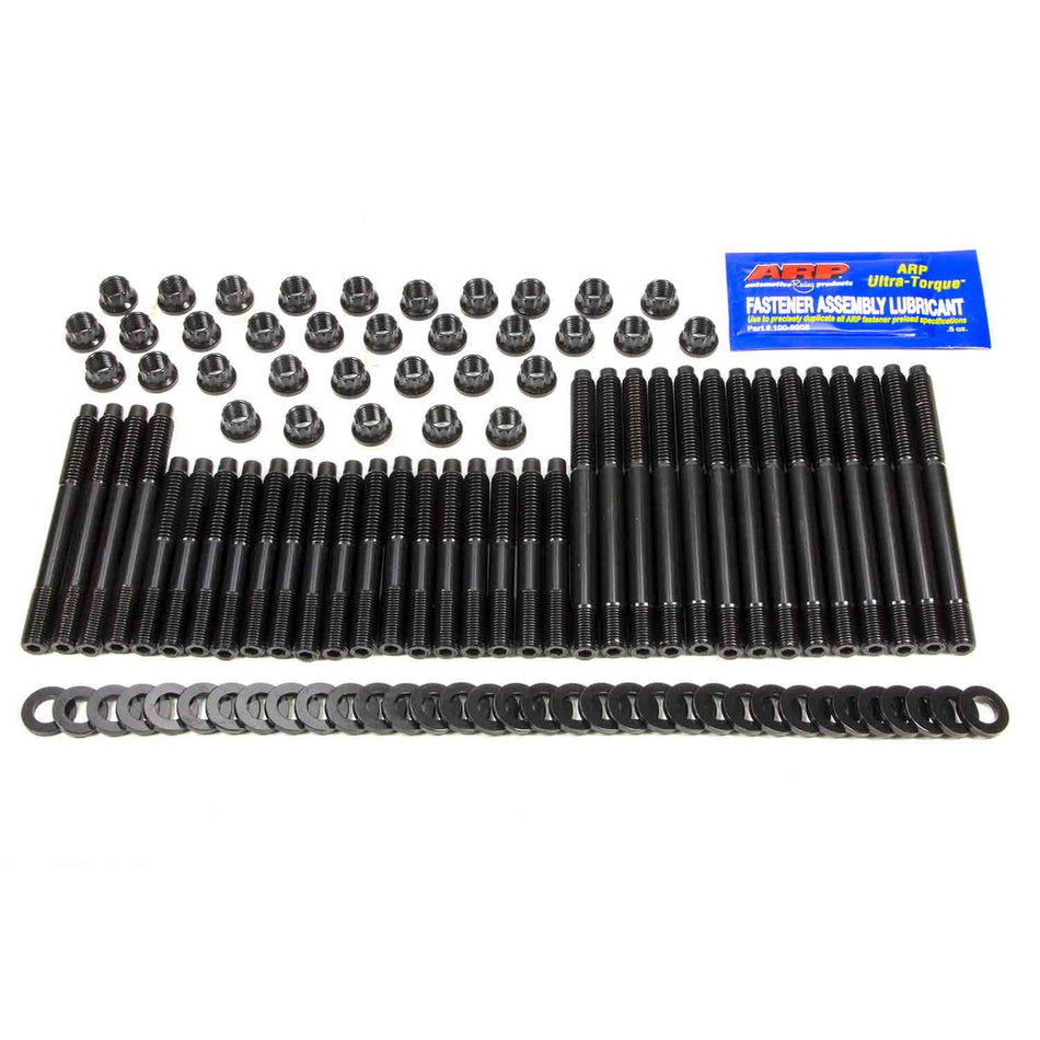 ARP Cylinder Head Stud Kit - 12 Point Nuts - Chromoly - Black Oxide - Aftermarket Head - Small Block Chevy 134-4301