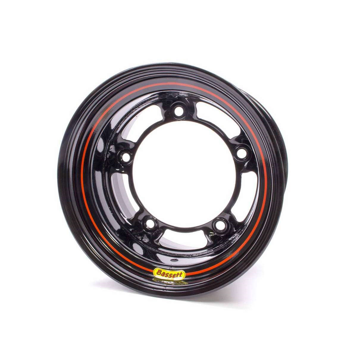 Bassett Wide 5 Armor Edge Spun Wheel - 15" x 10" - Black - 3" Back Spacing - 18 lbs.