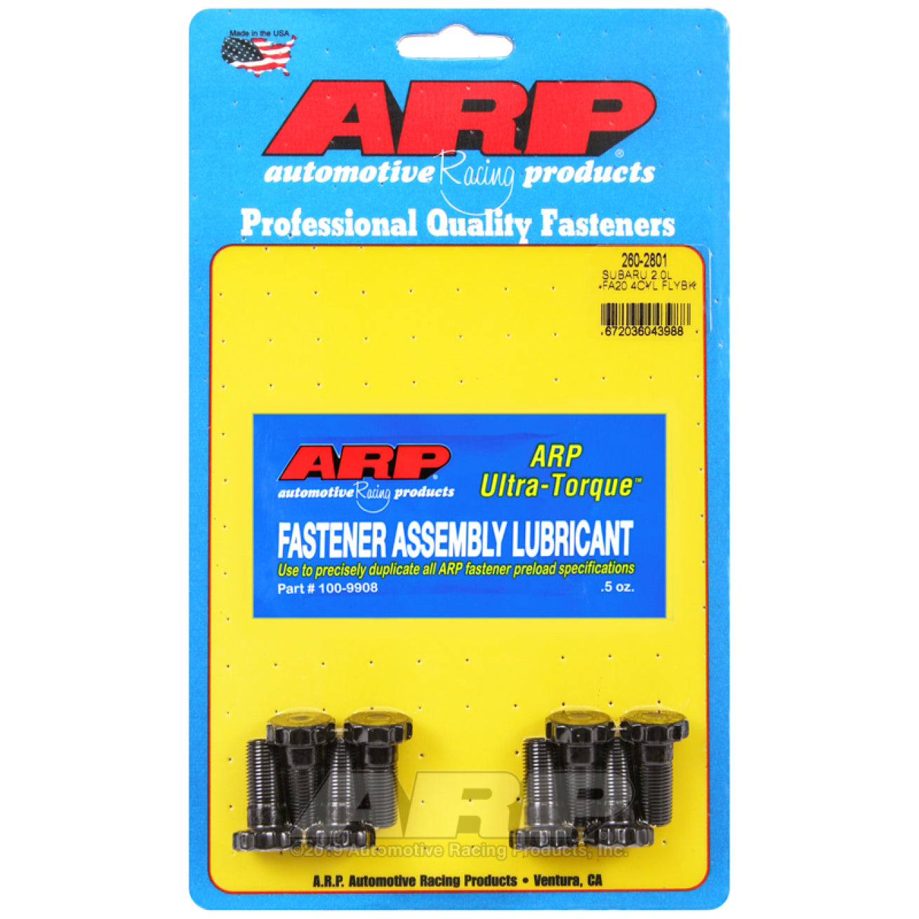 ARP Flywheel Bolt Kit - 0.826" Long - 12 Point Head - Chromoly - Black Oxide - 2.0 L - Subaru - (Set of 8)