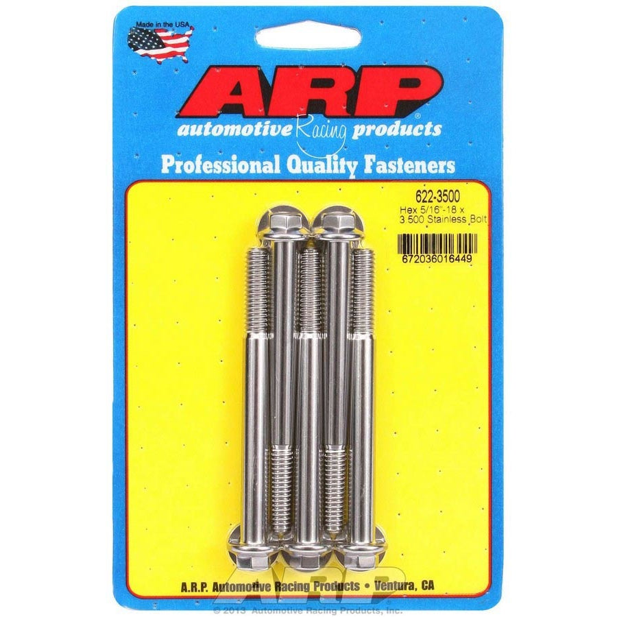 ARP Stainless Steel Bolt Kit - 6 Point (5) 5/16-18 x 3.500