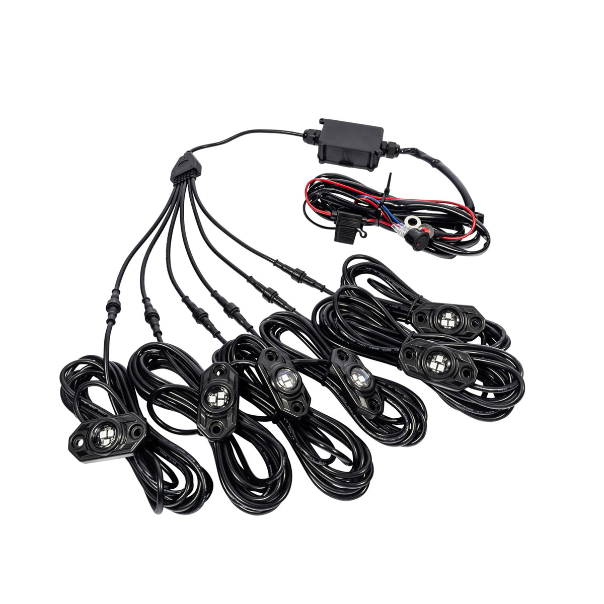 KC HiLiTES CRL 6 PC RGB Rock Light Kit