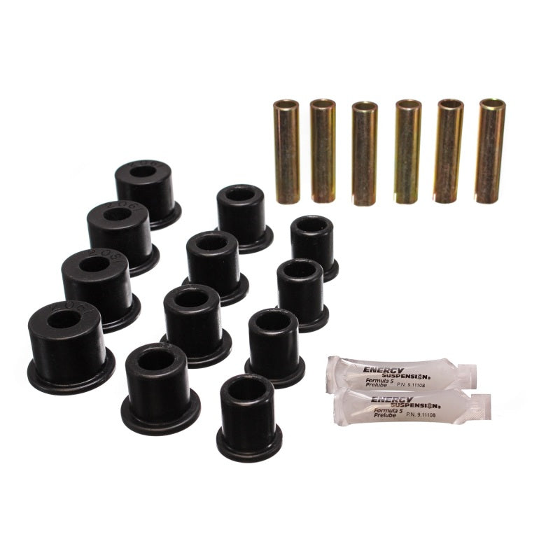 Energy Suspension Hyper-Flex Rear Leaf Spring Bushing Kit - Black / Cadmium