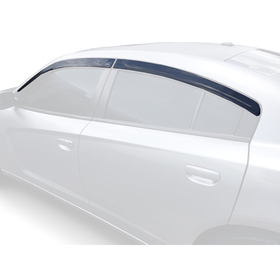 Auto Ventshade Low Profile In-Channel Ventvisor - Front/Rear - Dark Smoke - Dodge Charger 2011-22