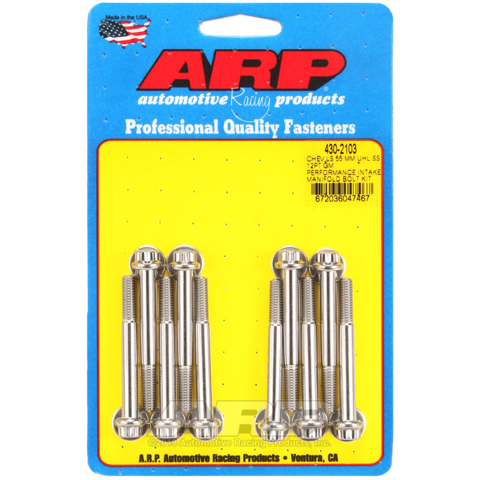 ARP GM Performance Intake Manifold Bolt Kit - Chevy LS 55mm UHL 12pt