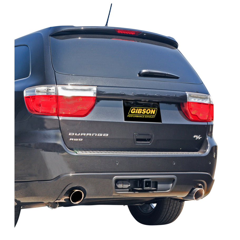 Gibson Axle-Back Exhaust System - 2-1/4 in Diameter - 4 in Polished Tips - Dodge Midsize SUV 2011-20
