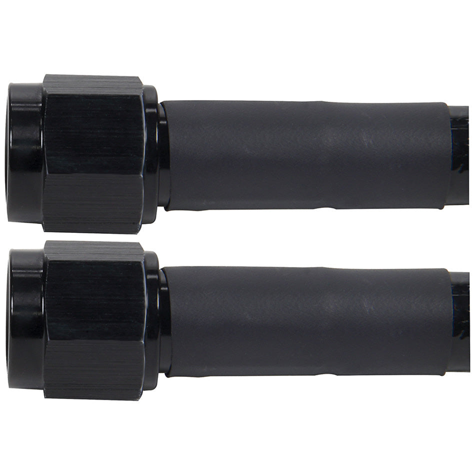 Allstar Performance Coated Braided Line - Black -12" - #6 Hose -06 AN Straight / -06 AN Straight