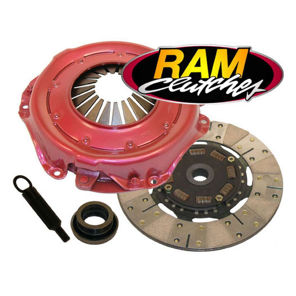 Ram Automotive Power Grip Single Disc Clutch Kit - 10-1/2 in Diameter - 1-1/8 in x 26 Spline - Sprung Hub - Metallic / Organic - GM