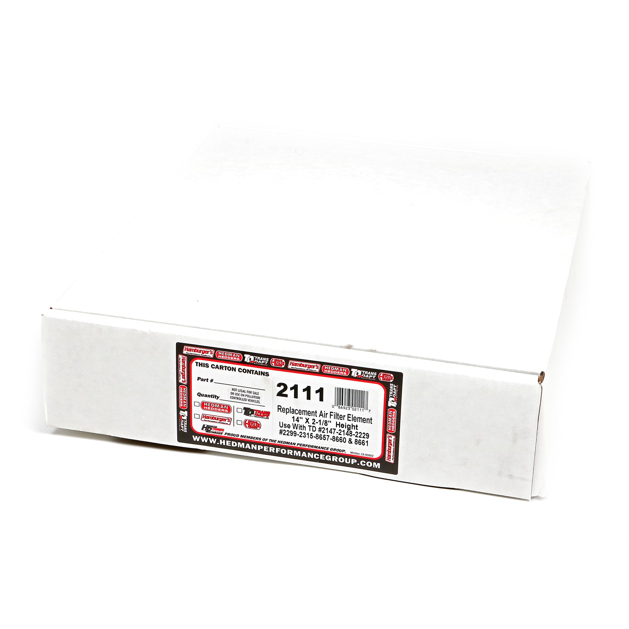 Trans-Dapt High Flow Paper Air Filter Element - 14 in. x 2 1/8 in.