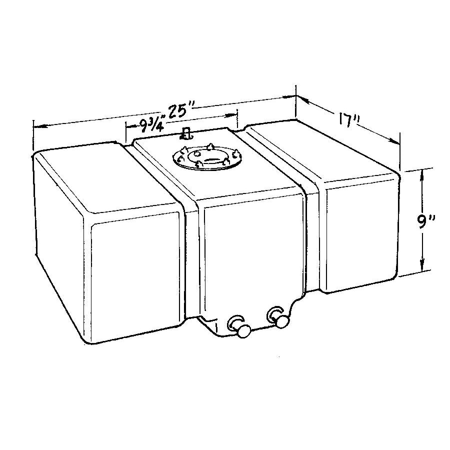 Jaz Products Drag Race 16 Gallon Fuel Cell - 25 in Wide x 17 in Deep x 9 in Tall