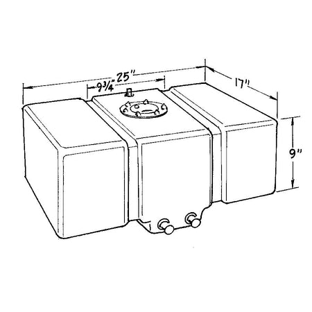 Jaz Products Drag Race 16 Gallon Fuel Cell - 25 in Wide x 17 in Deep x 9 in Tall