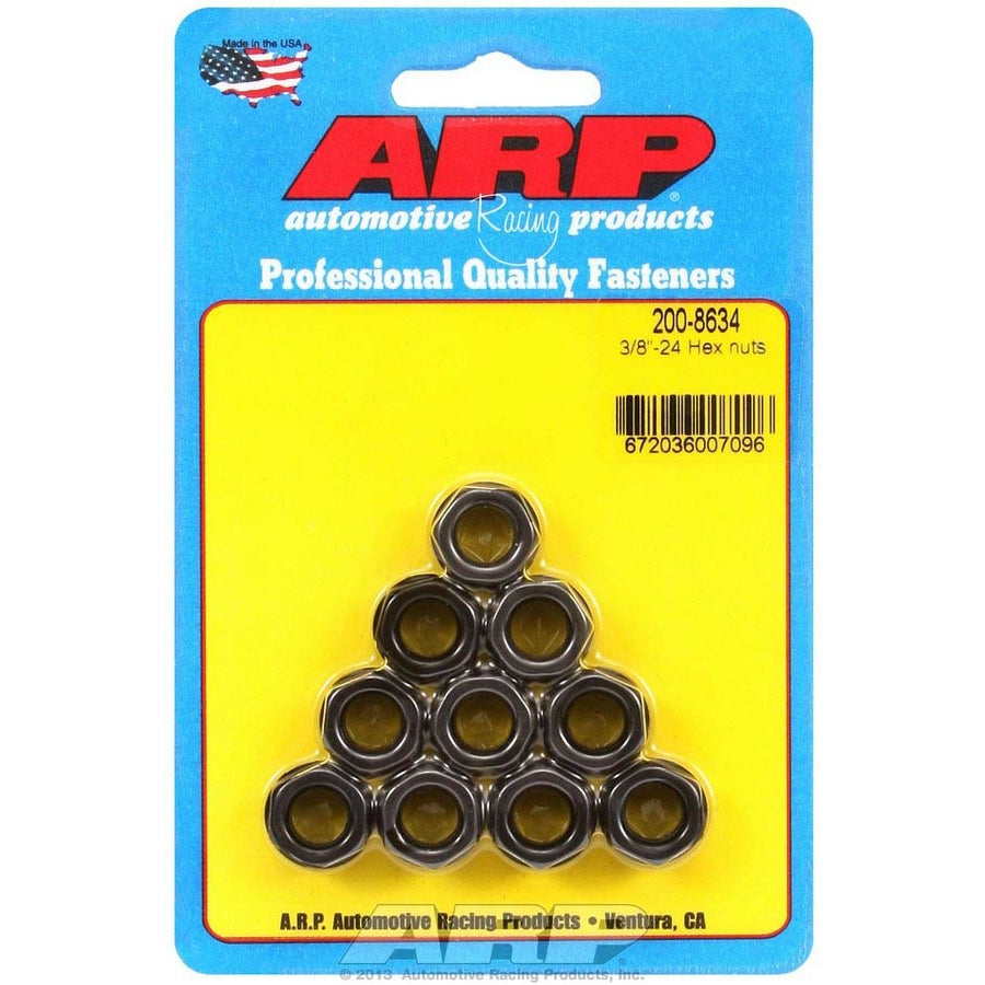 ARP Replacement Nuts - 3/8"-24 Thread, 9/16" Hex Socket Size - (10 Pack)