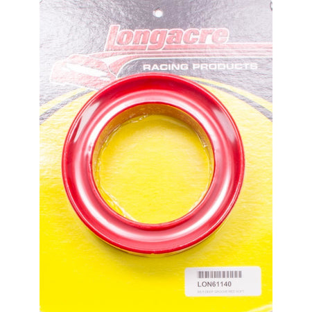 Longacre 5", 5.5" Deep Groove Coil Spring Rubber - Red (Soft)