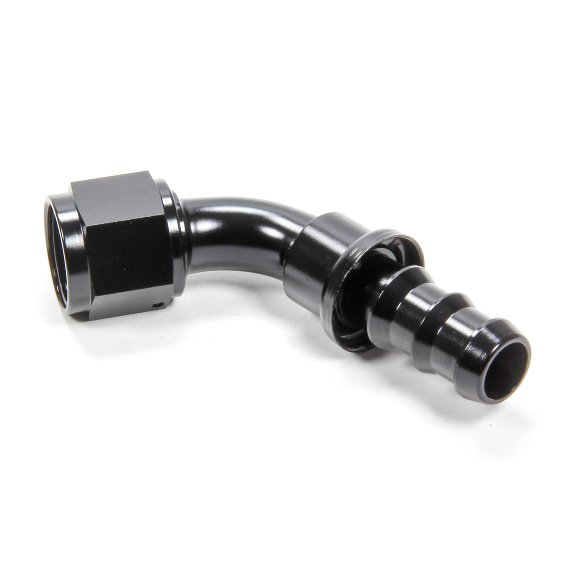 Triple X Race Co. Hose End Fitting 60 Degree 10 AN Hose to 10 AN Female Aluminum - Black Anodize