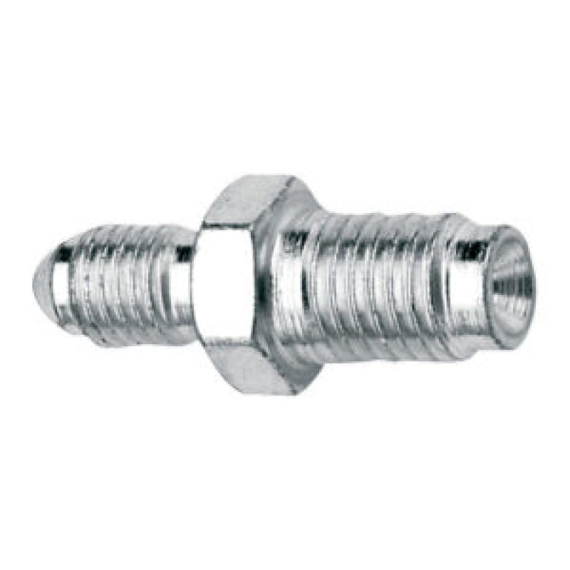 Fragola Adapter Fitting - Straight - 4 AN Male to 3/8-24" Inverted Flare Male - Steel - Zinc Oxide - Hardline
