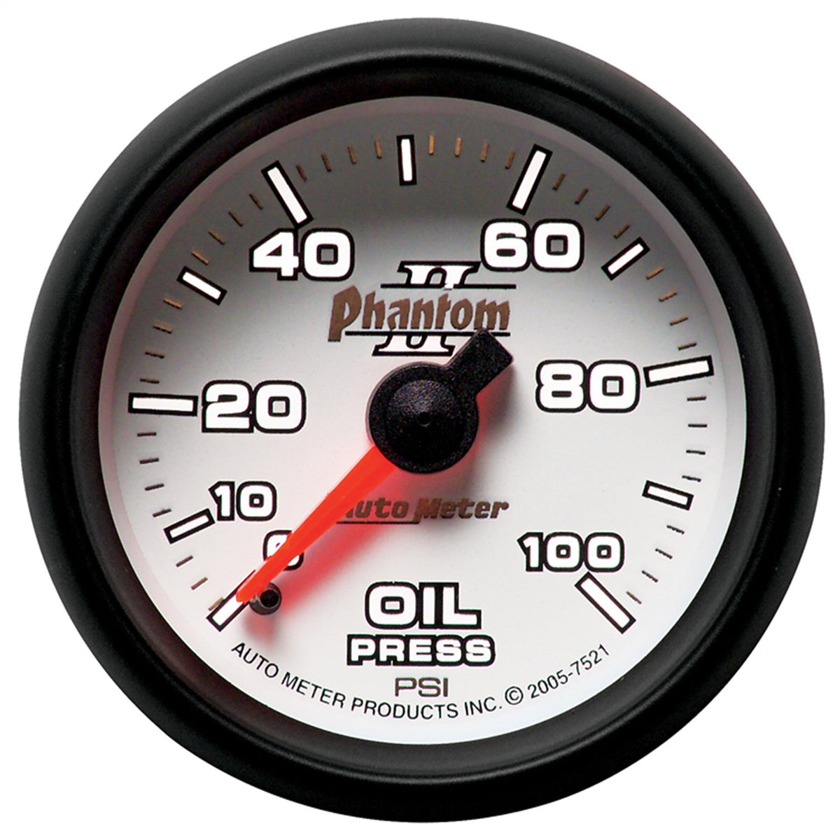 Auto Meter 2-1/16" Phantom II Oil Pressure Gauge - 0-100 PSI