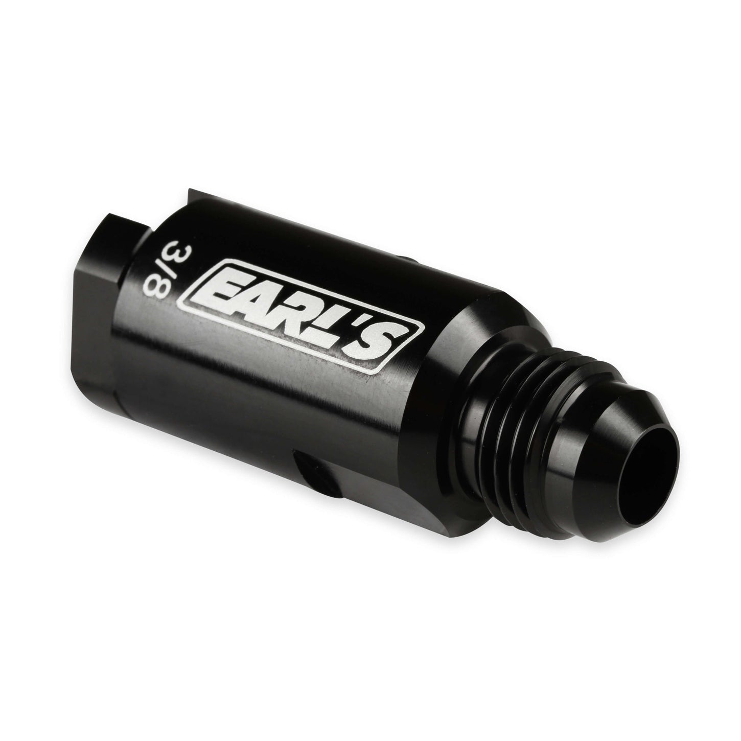 Earl's Fuel Line Adapter Fitting - Straight - 3/8" SAE Female Quick Disconnect to 6 AN Male - Aluminum - Black