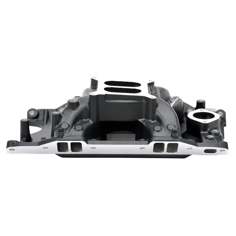 Edelbrock RPM Air-Gap 340 / 360 Square Bore Dual Plane Intake Manifold - Black Powder Coat - Small Block Mopar
